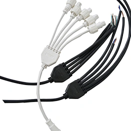 Y type female dc  power 1in 4 out waterproof  led connector