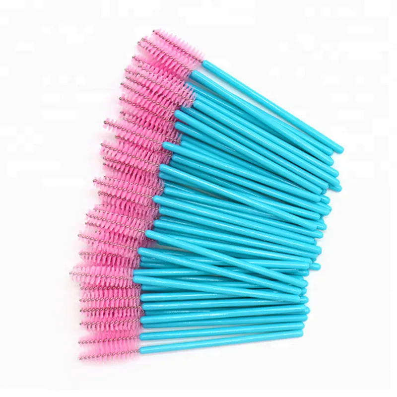 private label 120pcs disposable eyelash extension brush mascara wands lashes makeup brush applicator for eyelash extensions