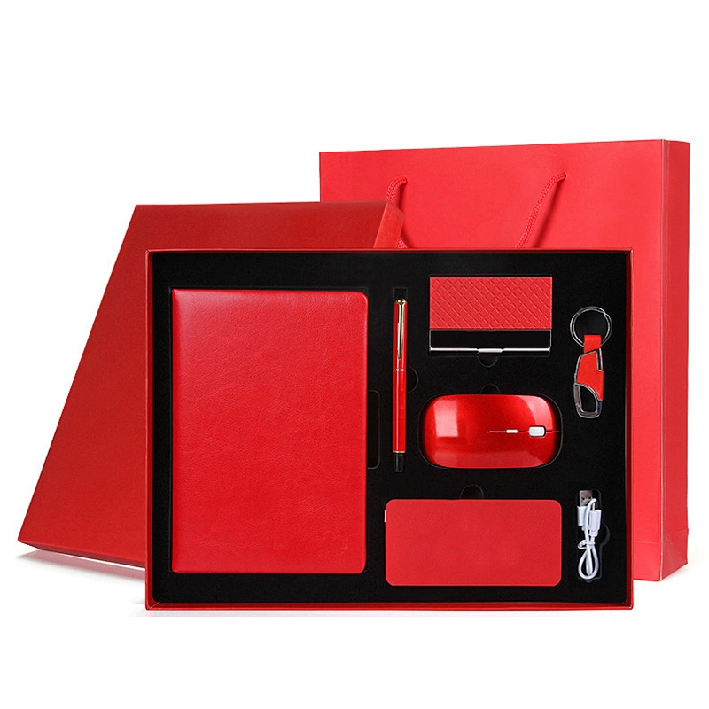 Notebook U-Disk Pen Powerbank Gift Set High Quality Business Gift Set 2019 Factory Directly in-Stock Product