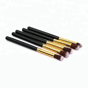 Private Label Black 10pcs Makeup Brush Set With Makeup Sponge