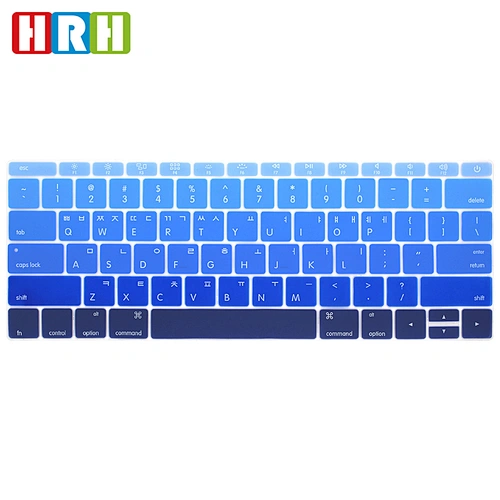 English Version Ombre Color Korean Silicone Keyboard Cover Skin keyboard protector For Macbook 12inch for macbook New Pro13