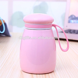 China Factory 300 ml Vacuum Cup Stainless Steel Vacuum Flask Water Bottle with Lanyard for Travel Use Easy to Take