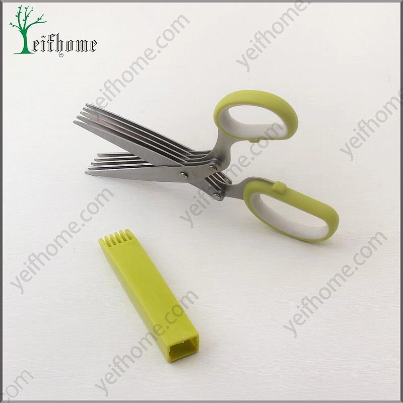 Newly Design Utility Stainless Steel 5 blade Herb Scissors