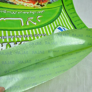 Customized 25kg printed transparent plastic bopp laminated rice packaging bag