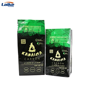 Block bottom pp plastic charcoal packaging bag 2kg 3kg 5kg with cutting handles