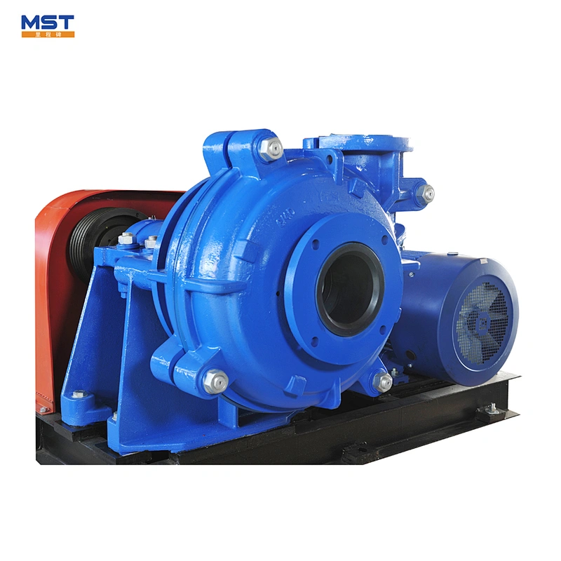 horizontal rubber slurry pump with motor
