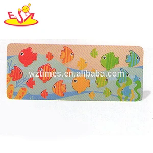 wholesale baby wooden animal shape puzzle fashion kids wooden animal shape puzzle wooden animal shape puzzle W14L016