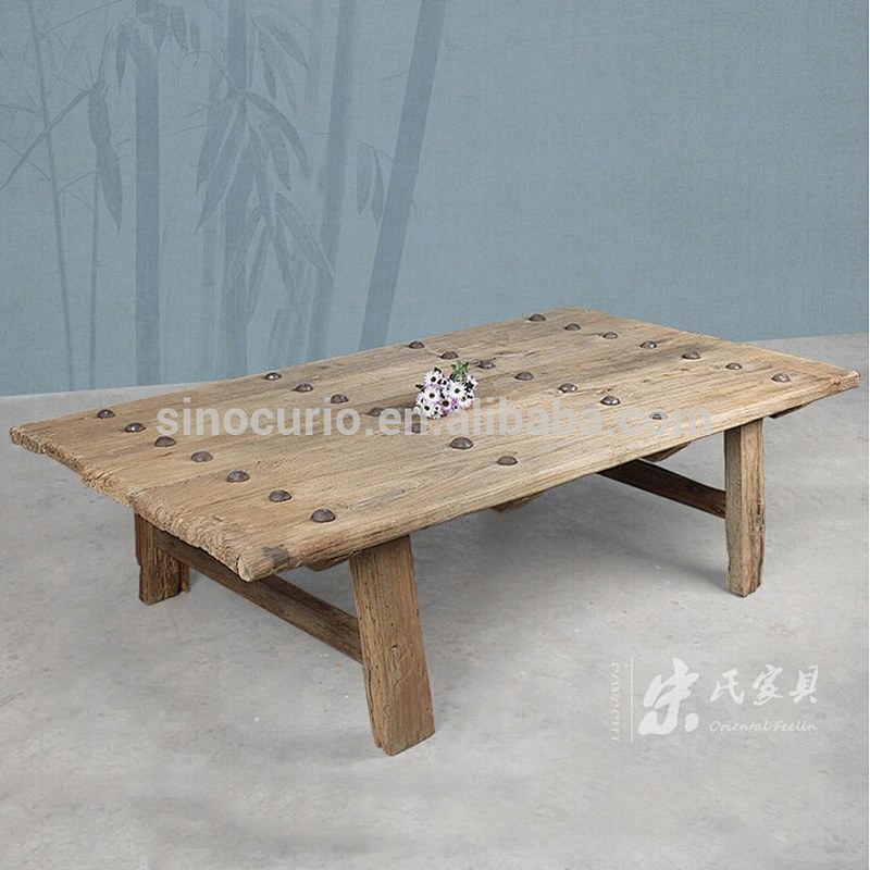 Chinese antique coffee table with used door