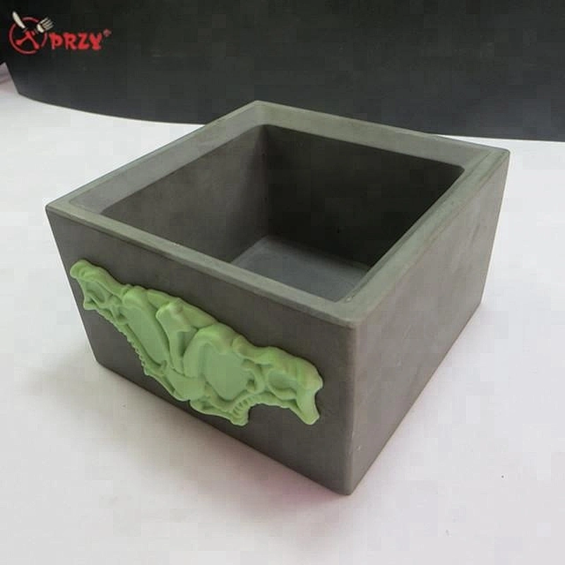 HP0009 Fondant decorative Cement flower pot Mould silicone Concrete planter Molds