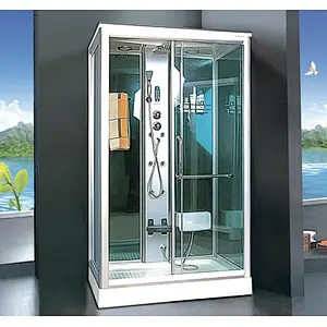 New arrival computerized tempered glass steam room with acrylic tray