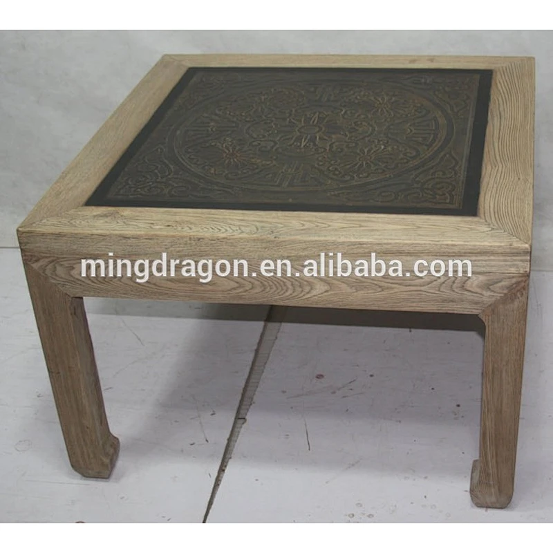 Antique wooden outdoor coffee table
