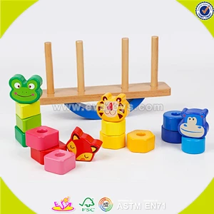 2018 Top Verkauf Holz Würfel Balance Spielzeug für Kinder billig Holz Würfel Balance Spielzeug DIY bunte Holz Würfel Balance Spielzeug W11F048