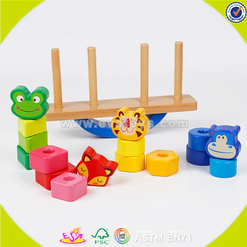 2018 Top Verkauf Holz Würfel Balance Spielzeug für Kinder billig Holz Würfel Balance Spielzeug DIY bunte Holz Würfel Balance Spielzeug W11F048