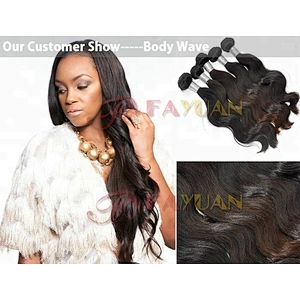 100% full cuticle virgin human hair from top donor natural color remy Chinese Ocean Wave Hair