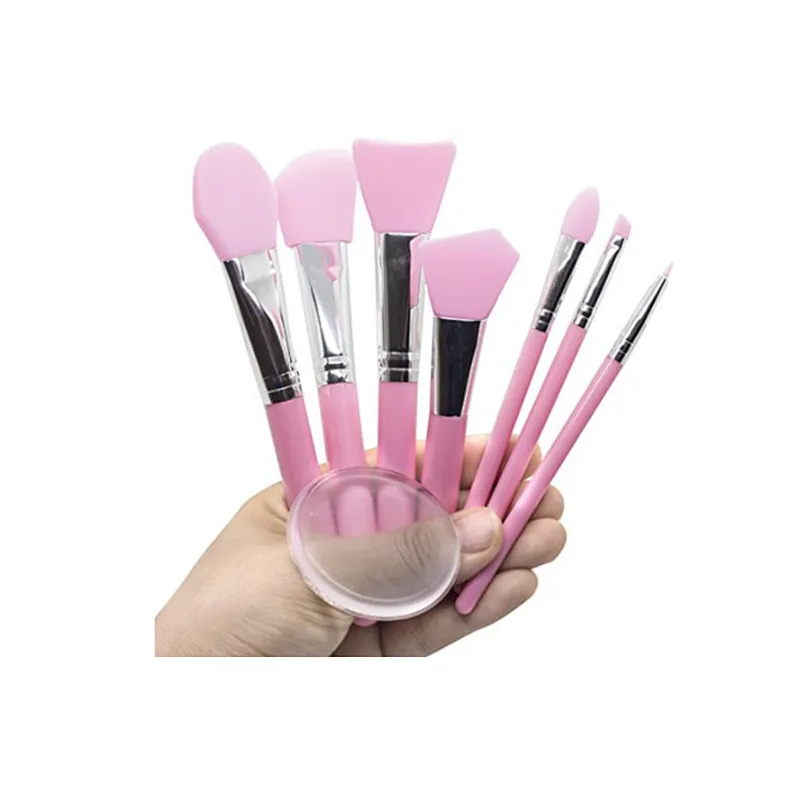 Natural Silicone brush cosmetic makeup brush set