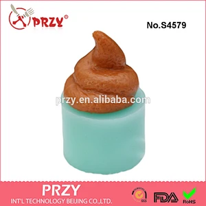 S4579 Poo silicone mold ice cream soap candle mold silicone barking tools