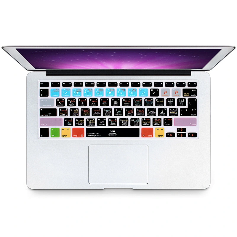 Amazon Best Seller Multi-function Russian Shortcuts Silicone Waterproof Keyboard Covers For Macbook air