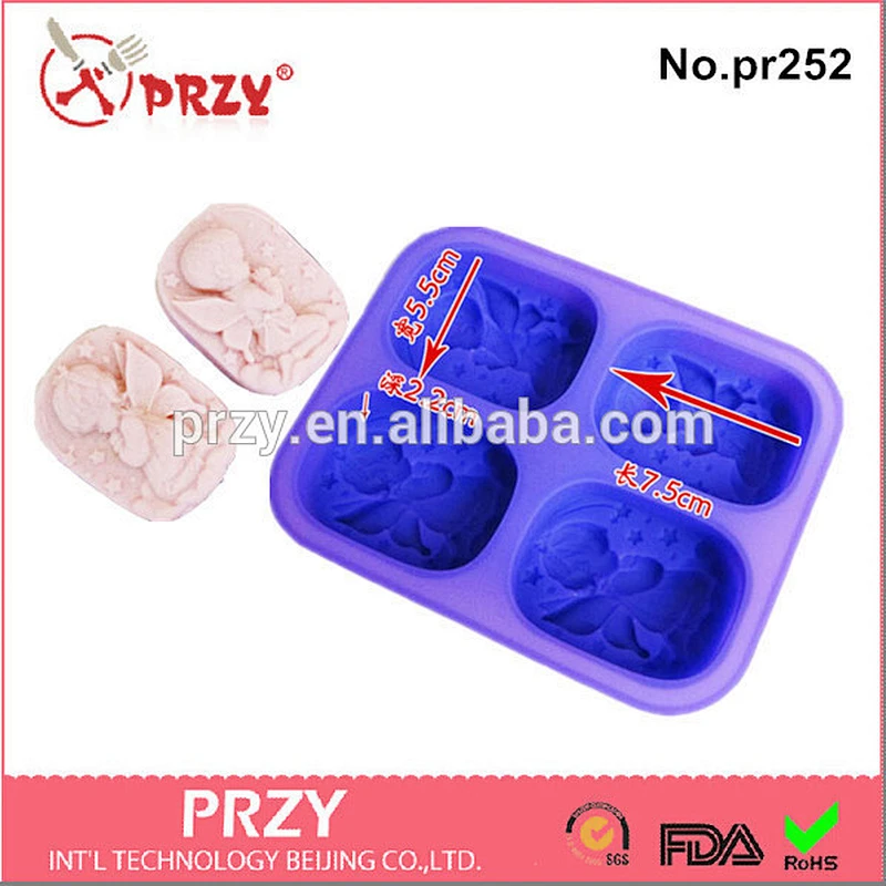 PR252 PRZY 2015 Handmade praying angel silicone soap mould