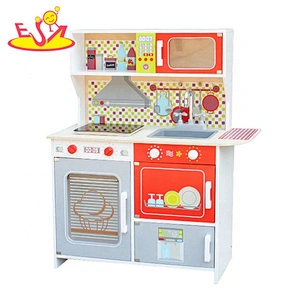 2019 New arrival child wooden toy kitchen set for pretend W10C386