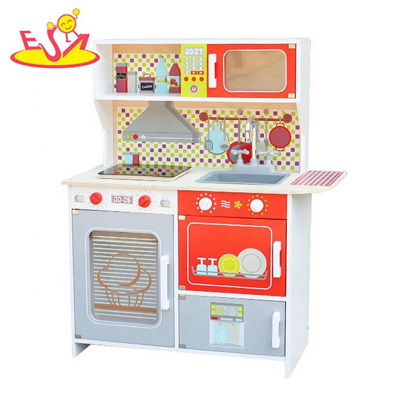 2019 New arrival child wooden toy kitchen set for pretend W10C386