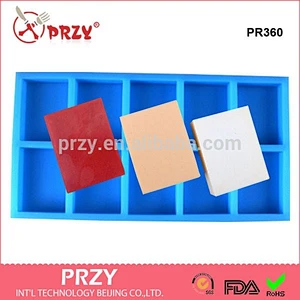 PR360 Rectangle Soap Mold Silicone Rubber Mold Tray silicone mold for soap
