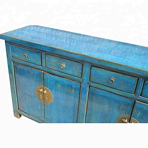 wholesale chinese antique lacquered reproduction handmade wooden lobby sideboard living room furniture