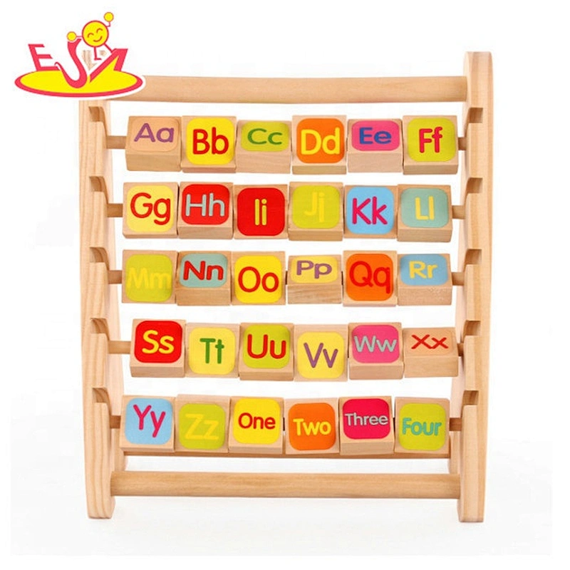 New hottest educational wooden letter abacus toy for kids W12A036