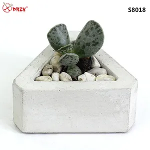 high quality 3D mini concrete vase mould silicone Triangle flower pot silicone molds concrete for sell