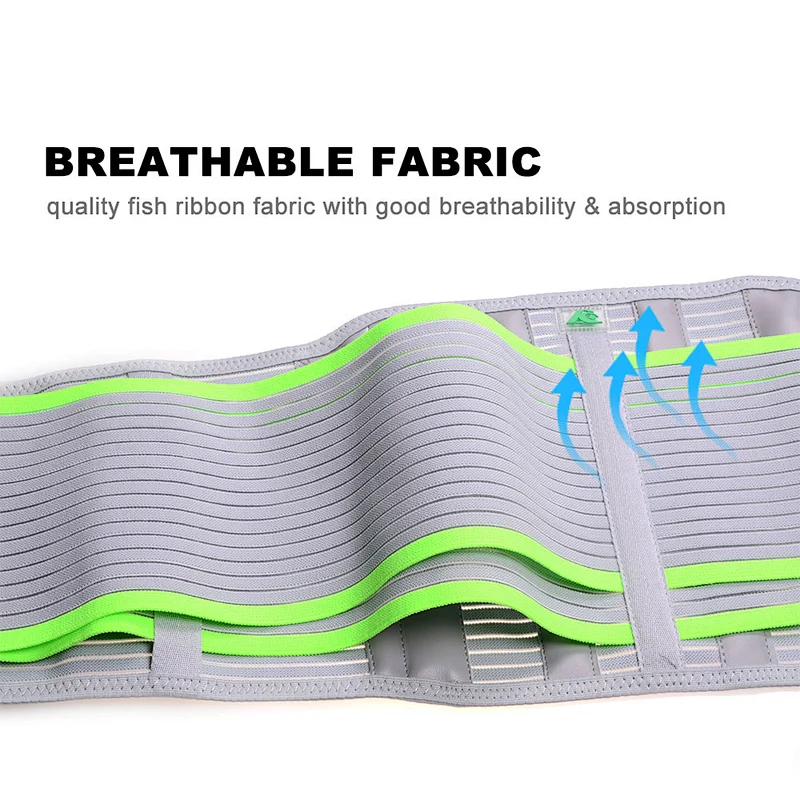 Breathable Lower Back Waist Support Brace Unisex Adjustable Straps