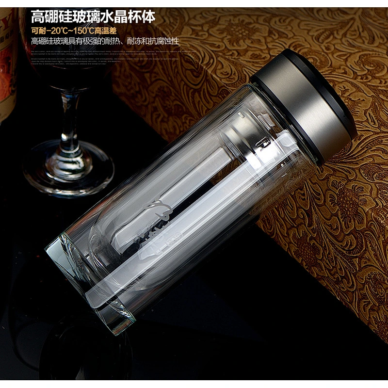 Best selling Product Office Mug Reusable Tea Cup Glass Water Bottle Double Wall Glass