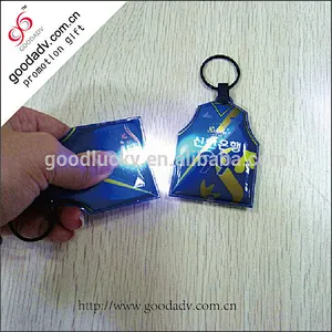 Promotional funny handmade reusable soft pvc led keychains