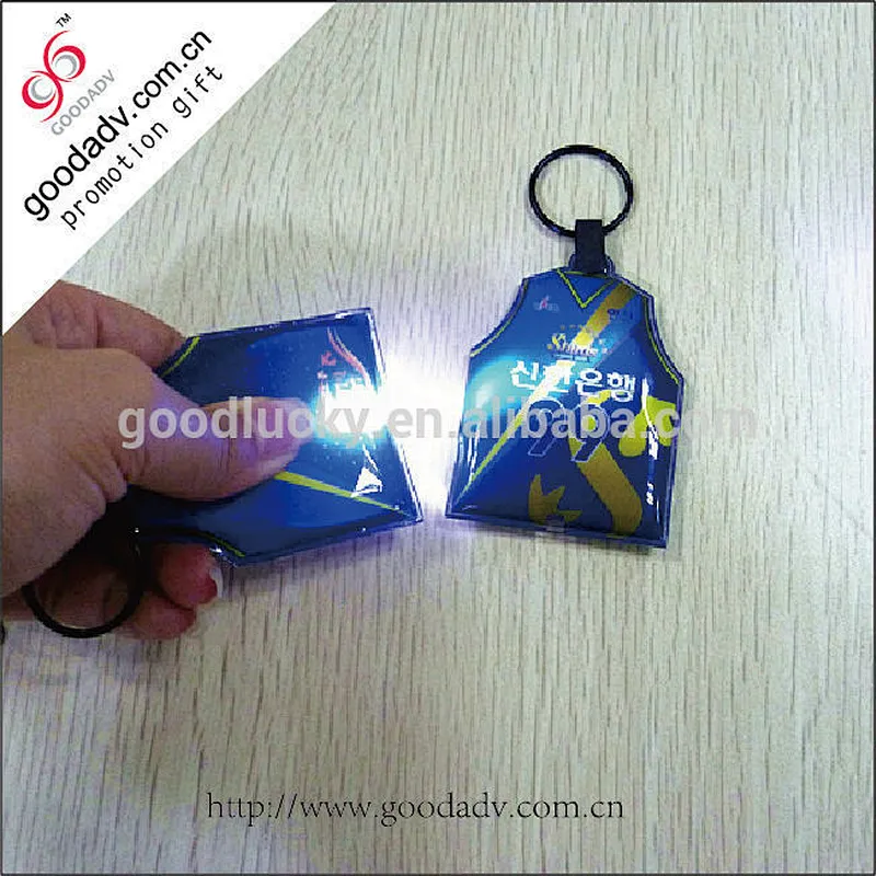 Promotional funny handmade reusable soft pvc led keychains
