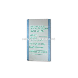 African plastic PP woven flour bag with blue edge cheap