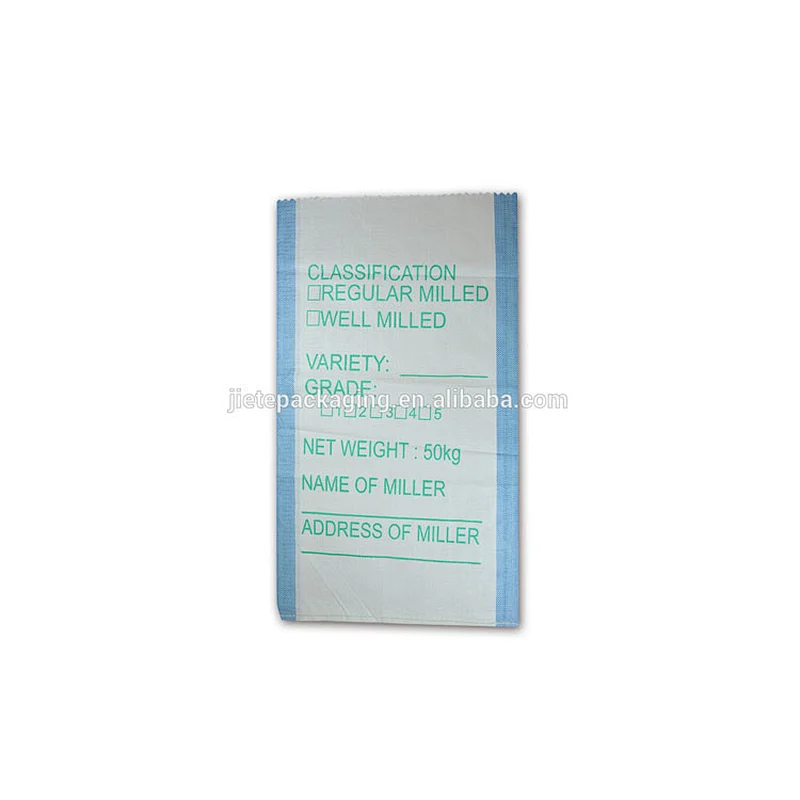 African plastic PP woven flour bag with blue edge cheap