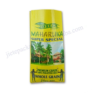 Customized moisture proof bopp laminated and gravure printing white pp woven rice bags Philippines