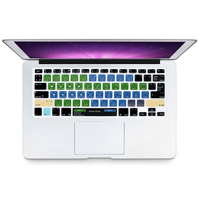 OEM traktor kontrol s4 shortcut keyboard covers Silicone Spanish dust cover For mac pro 13 keypad cover