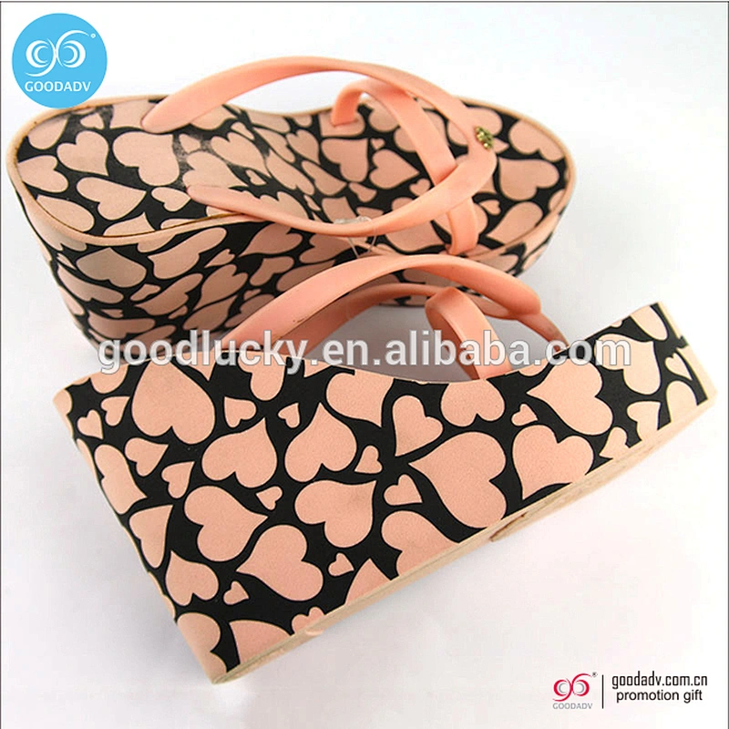 Guangdong high heel flip flops 2016 new design eva wedge flip flops for women