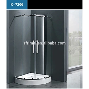 Popular sealing 2 sided spare parts round sliding shower door