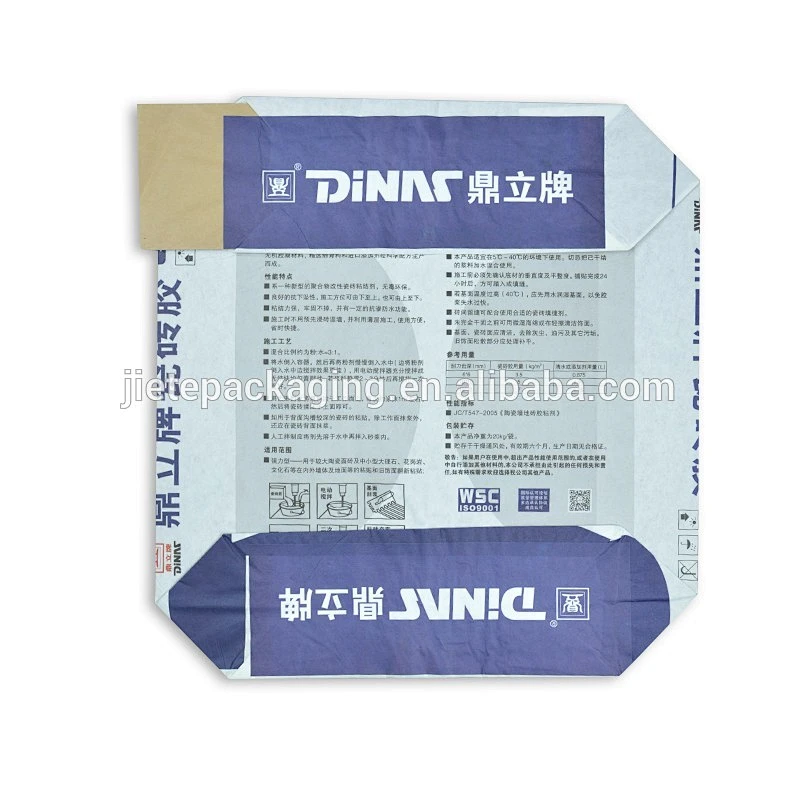20kg cement, adhesive kraft paper bag size with valve port