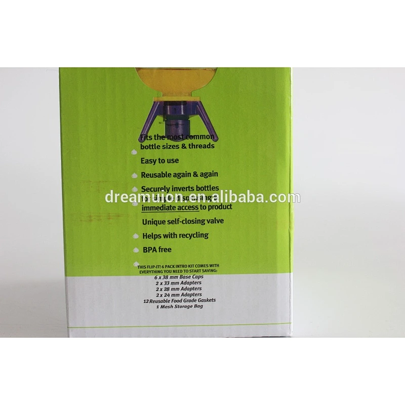 No more waist Cap System BOTTLE EMPTYING KIT FLIP-IT