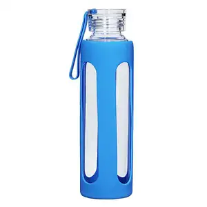 High quality high borosilicate creative glass reusable bottles ant-heat with glass lid for home