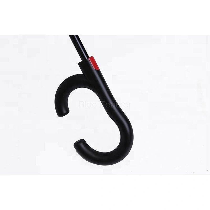 Custom pattern high quality reverse umbrella with rubber handle