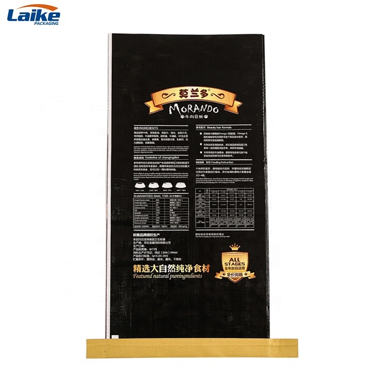 Food grade laminated pp woven cat feed   pet dog food packaging bag 10kg 15kg 50kg