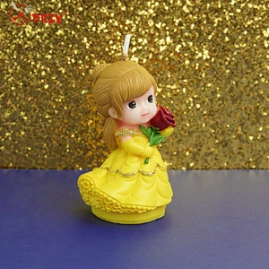 Rose Princess candle mold silicone girl 3d soap mold cake decoration molds for sell in Beijing