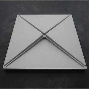 New Concrete 3D Tile molds Square cement wall decoration geometry Brick Silicone mould
