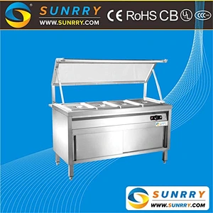 Commercial stainless steel electric 4 pan bain marie warming tray and buffet food warmer