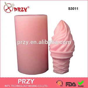 S3011 Eco-friendly heat resistant ice cream shaped silicone loaf soap mold ice cream cupcake molds