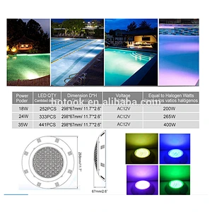 HOTOOK Remote battery switch 12 volt submersible led light  Focos de Superficie Above LED Swimming Pool LED