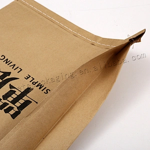 Customized fashion folding kraft paper shopping bag,shopping bag with handle and pp woven lining
