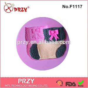F1117 PRZY Silicone Fondant Socks Cake Mold